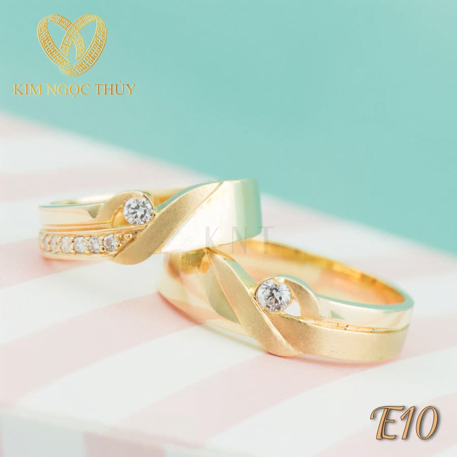 Nhẫn cưới E10 thiết kế mềm mại và tinh tế
