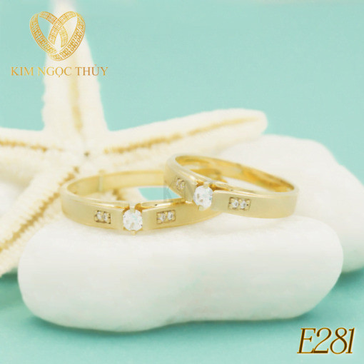 Nhẫn cưới E281 tinh xảo và hiện đại