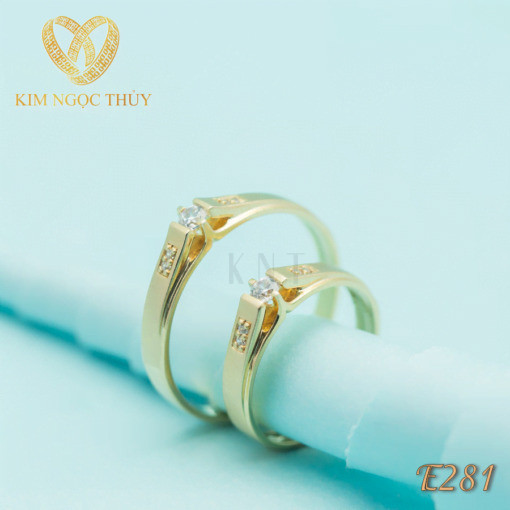 Nhẫn cưới E281 phong cách tối giản và sang trọng