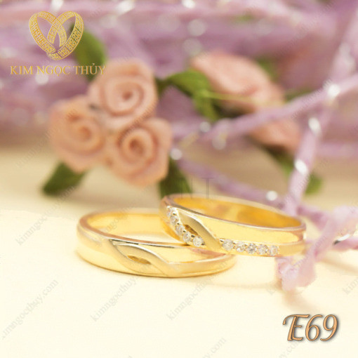 Nhẫn cưới E69 thiết kế tối giản và thanh lịch