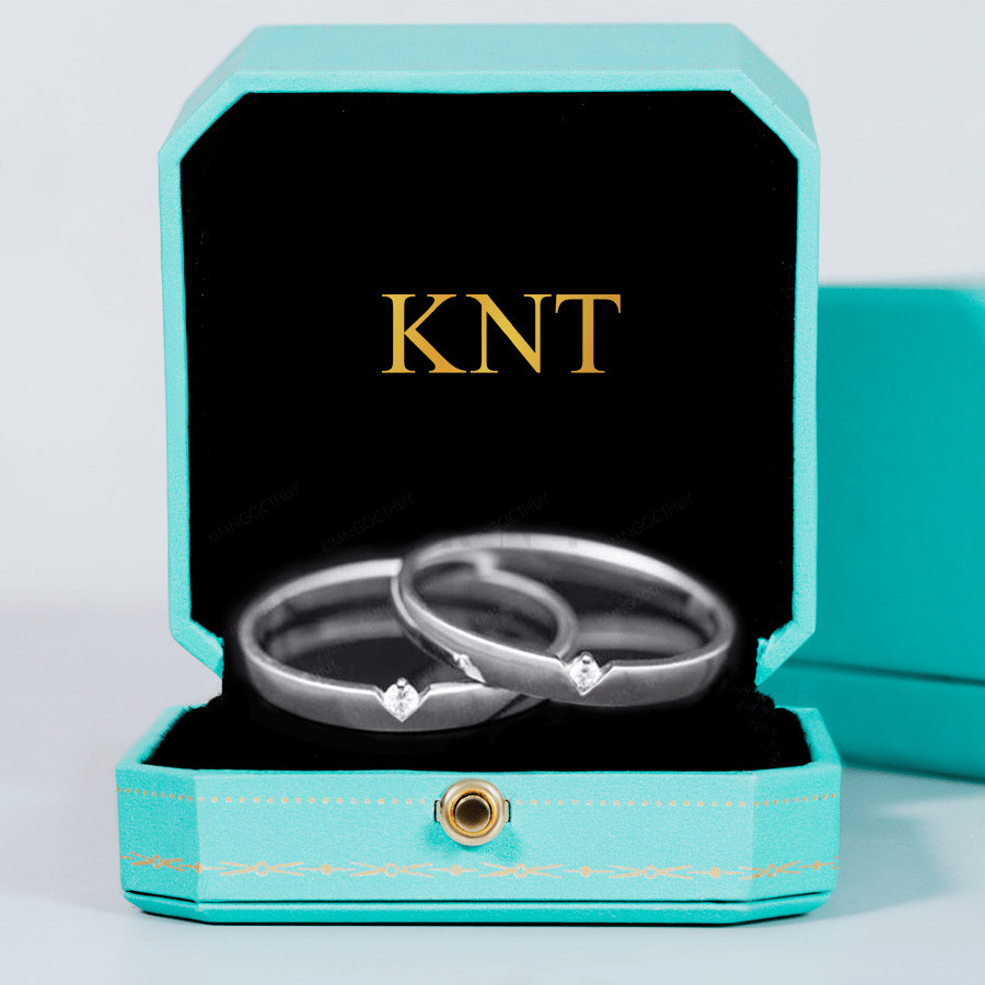 Nhẫn cưới H24 màu vàng trắng thanh lịch