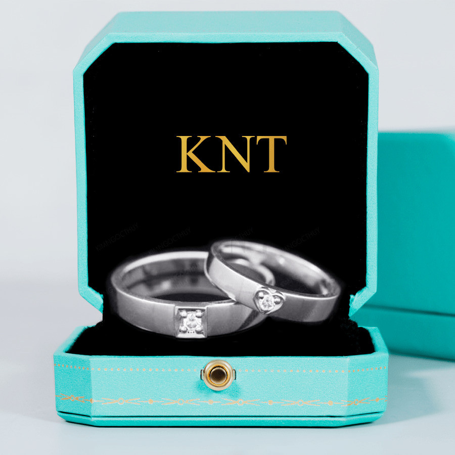 Nhẫn cưới S67 màu vàng trắng thanh lịch