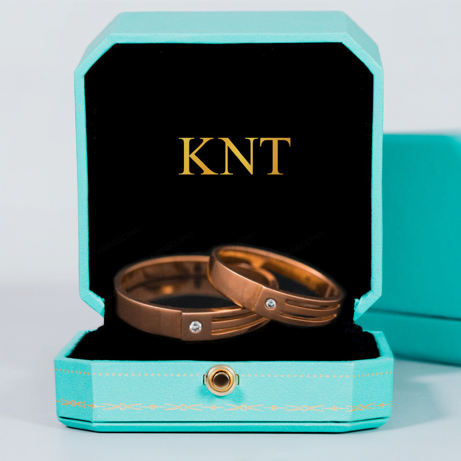 Nhẫn cưới A69 đính đá chủ lấp lánh