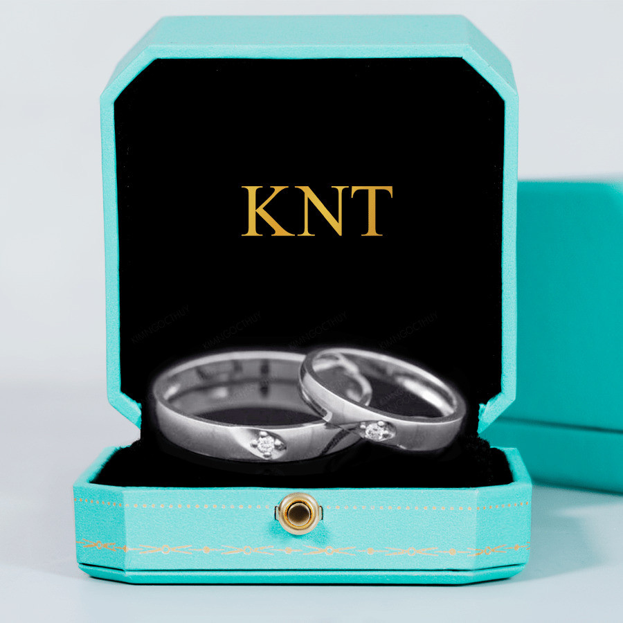 Nhẫn cưới A92 màu vàng trắng thanh lịch