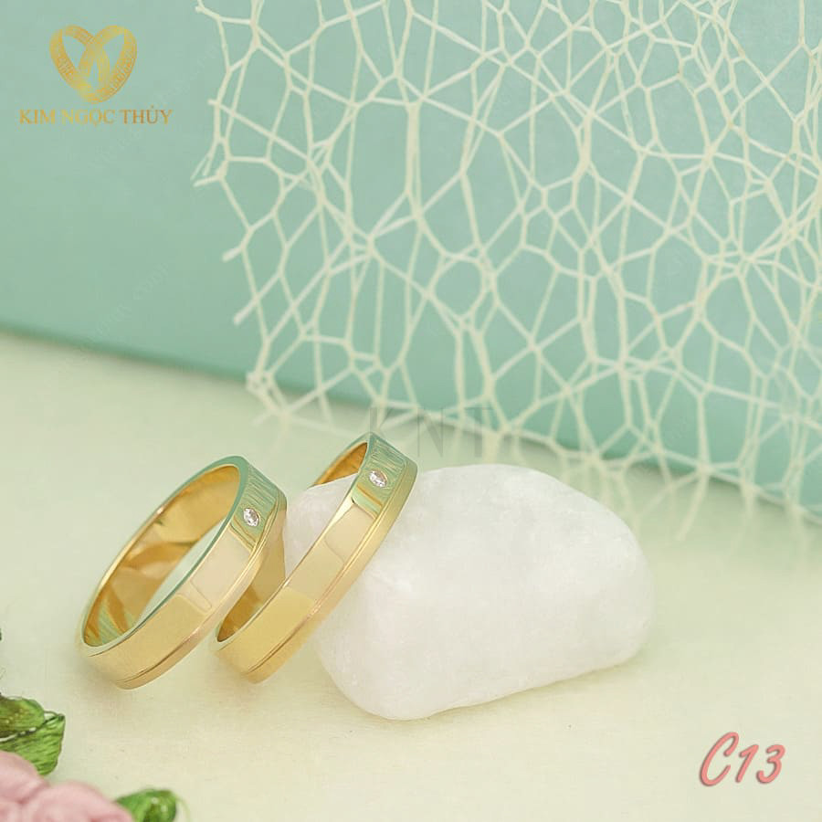 Nhẫn cưới C13 thiết kế tối giản và sang trọng