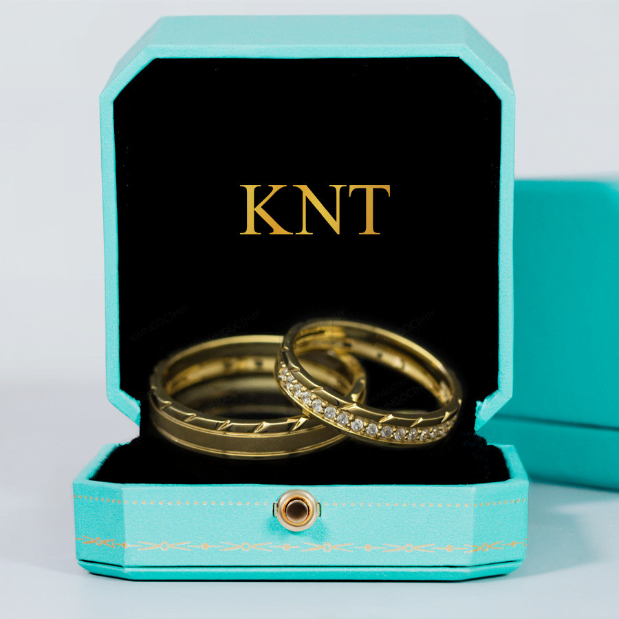 Nhẫn cưới E455 màu vàng vàng