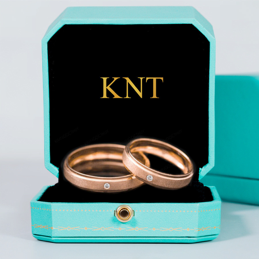 Nhẫn cưới S133 thiết kế trơn, bản nhẫn vừa