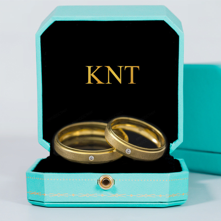 Nhẫn cưới S133 bề mặt nhám tinh tế