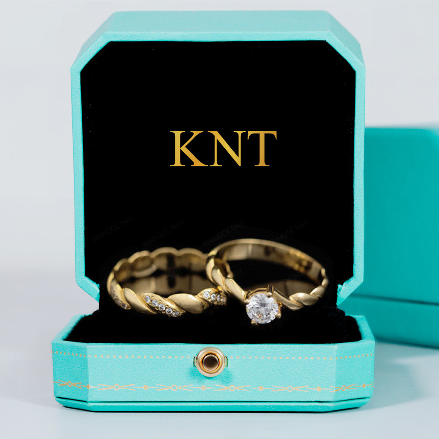 Nhẫn cưới S85 nhẫn nữ đính đá chủ lớn sang trọng