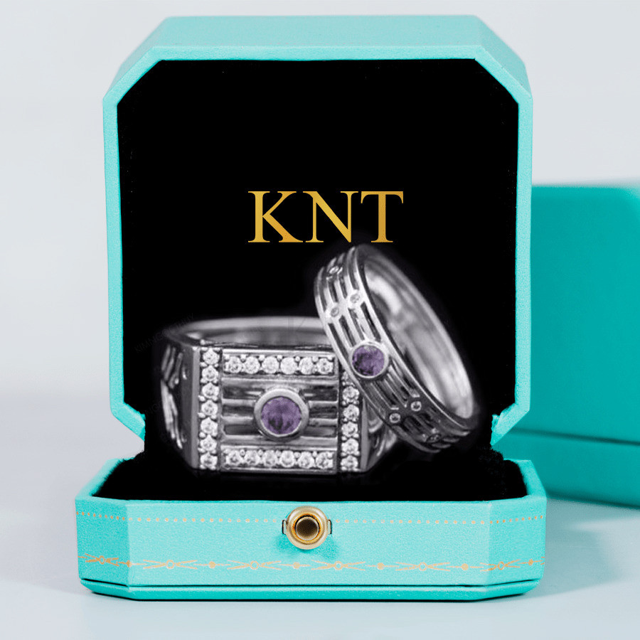 Nhẫn cưới J20 nhẫn nam hình khối vuông mạnh mẽ