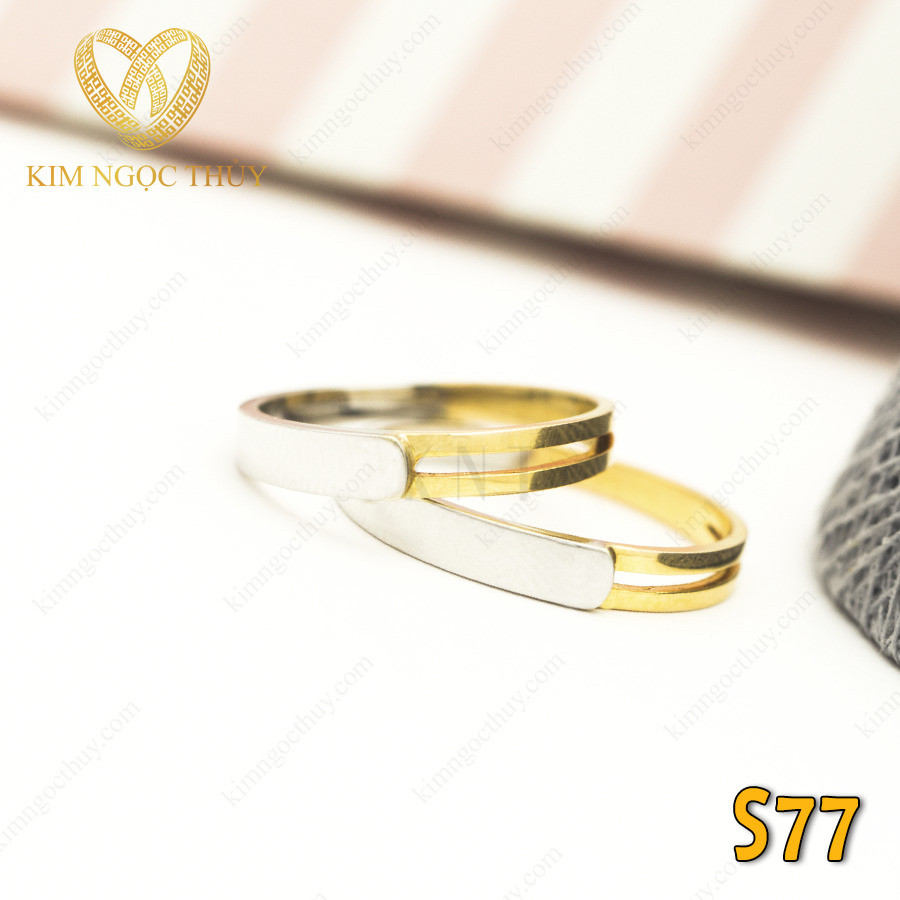 Nhẫn cưới S77 thiết kế tinh tế với kiểu dáng hiện đại