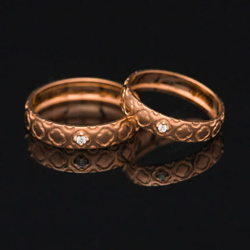 Nhẫn cưới E223 đính đá CZ lấp lánh