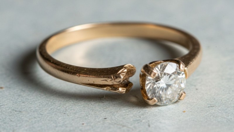 Trong quá trình sử dụng, nhẫn cưới có thể bị nứt hoặc gãy