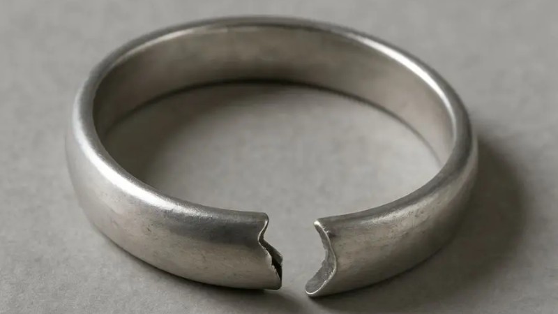 Khi nhẫn cưới bị gãy bạn có thể mang đến cửa hàng kim hoàn để được hàn lại