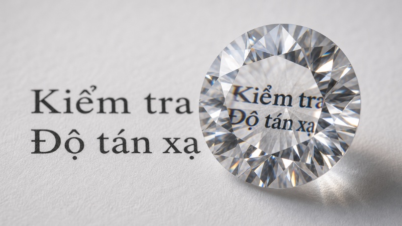 Nhìn chữ qua kim cương khi kiểm tra đá rời