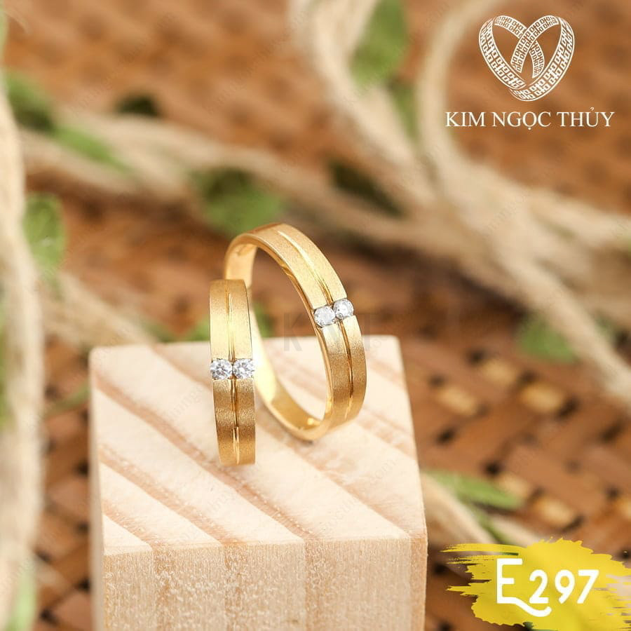 Nhẫn cưới E297 phong cách hiện đại và sang trọng