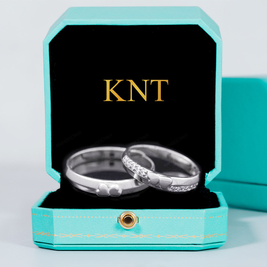 Nhẫn cưới S26 nhẫn nam hoạ tiết trái tim nổi bật