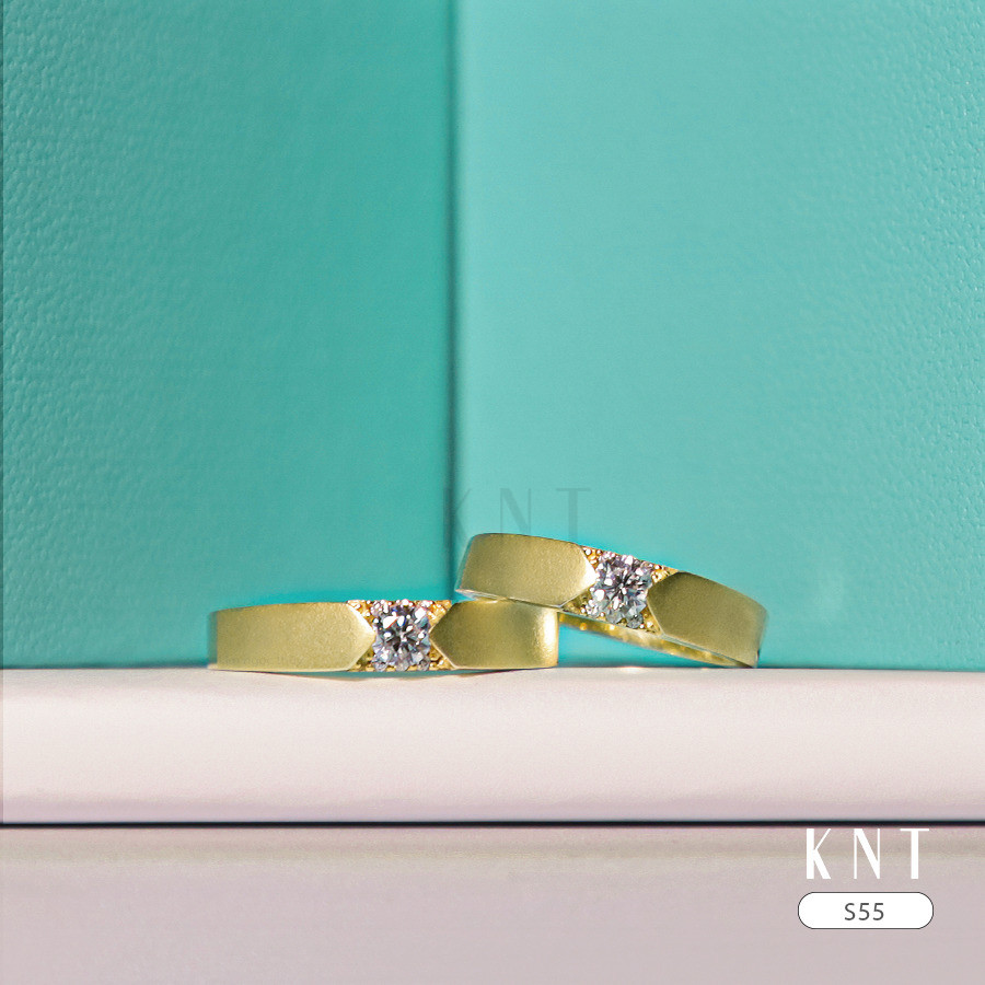 Nhẫn cưới S55 thiết kế trơn hiện đại