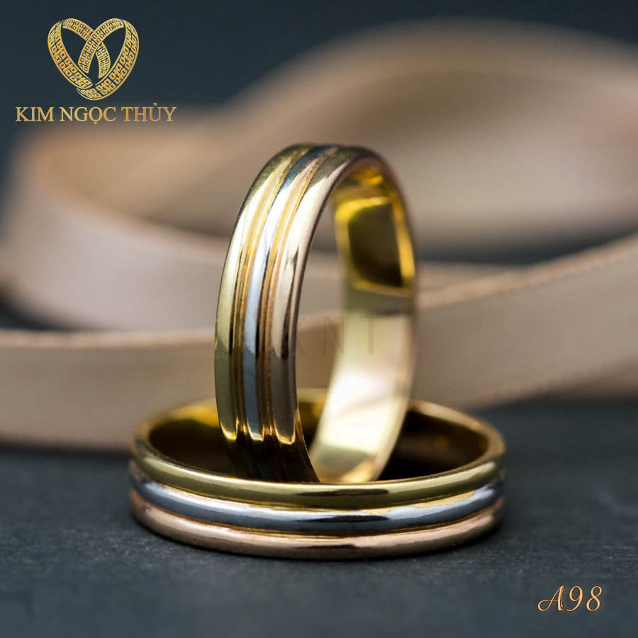 Nhẫn cưới A98 thiết kế bản to nổi bật