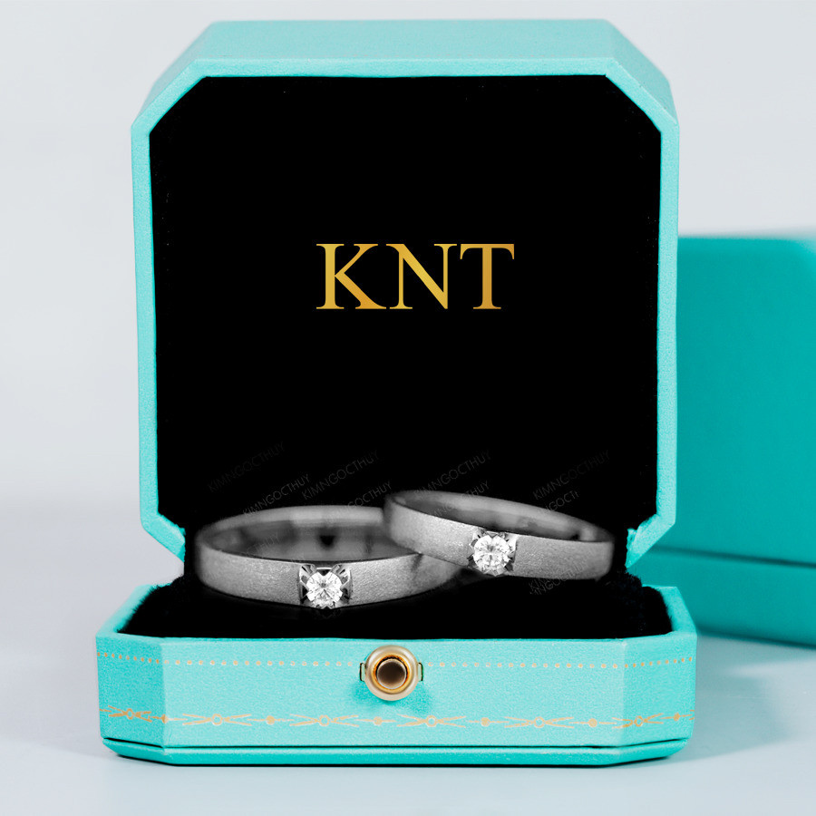 Nhẫn cưới S63 đính đá chủ lớn lấp lánh