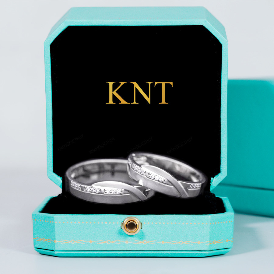 Nhẫn cưới E422 màu vàng trắng