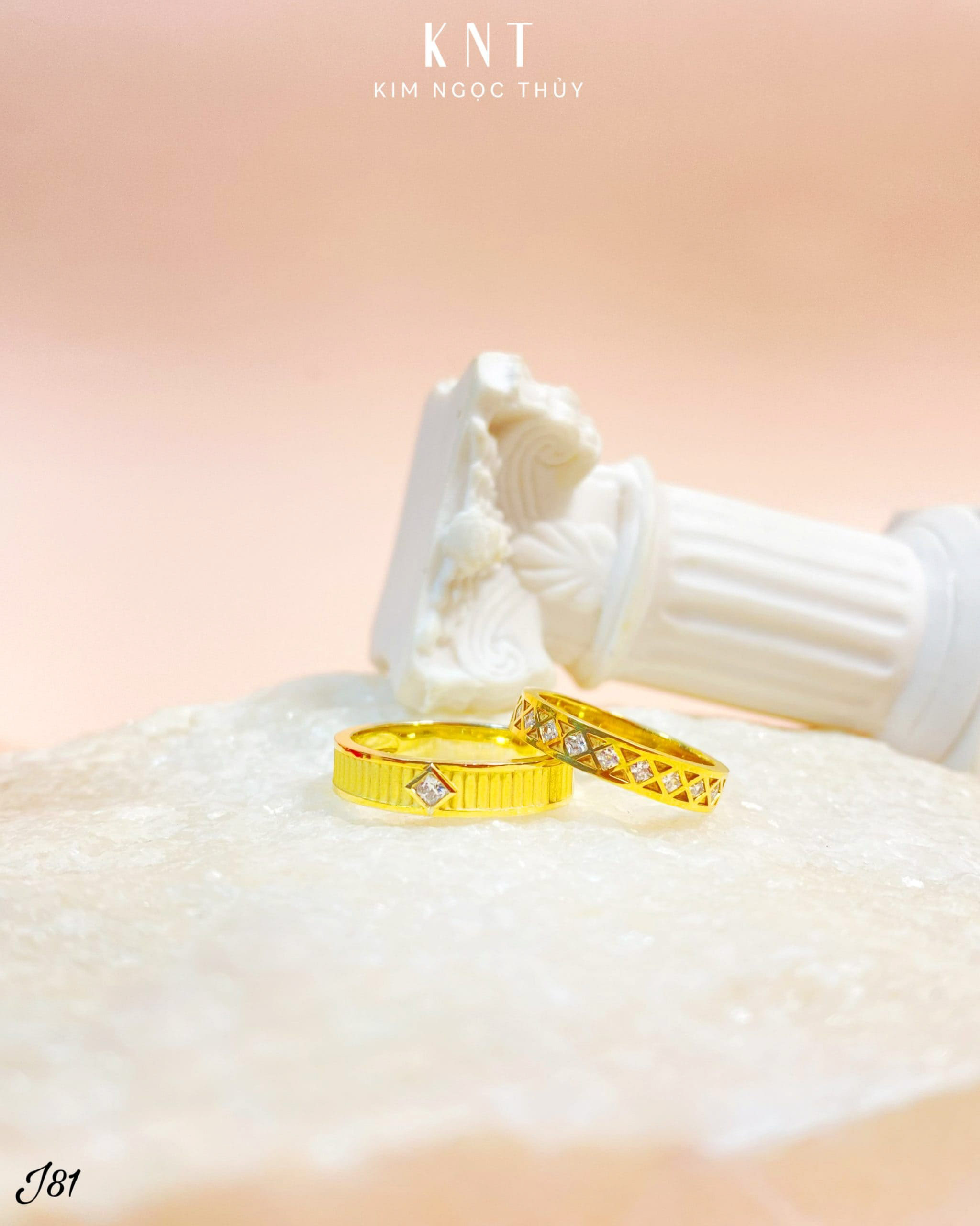 Nhẫn cưới J81 thiết kế sang trọng và thanh lịch