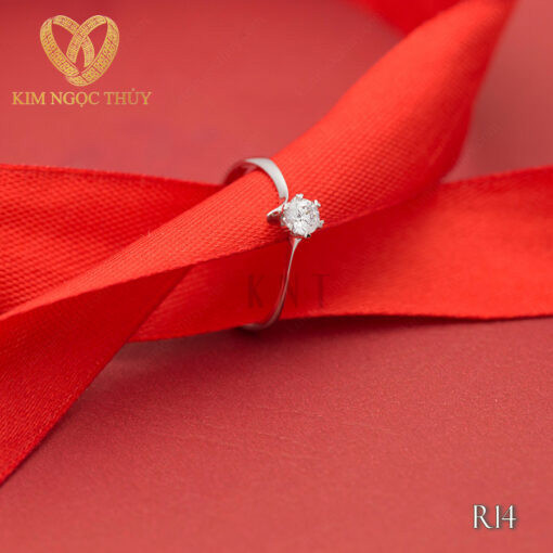 Nhẫn đính hôn R14 phù hợp cho quý cô có phong cách hiện đại