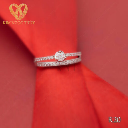 Nhẫn đính hôn R20 thiết kế hiện đại phù hợp nhiều phong cách