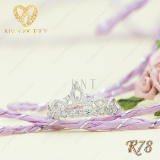 Nhẫn đính hôn R78 đường nét uốn lượn tinh xảo
