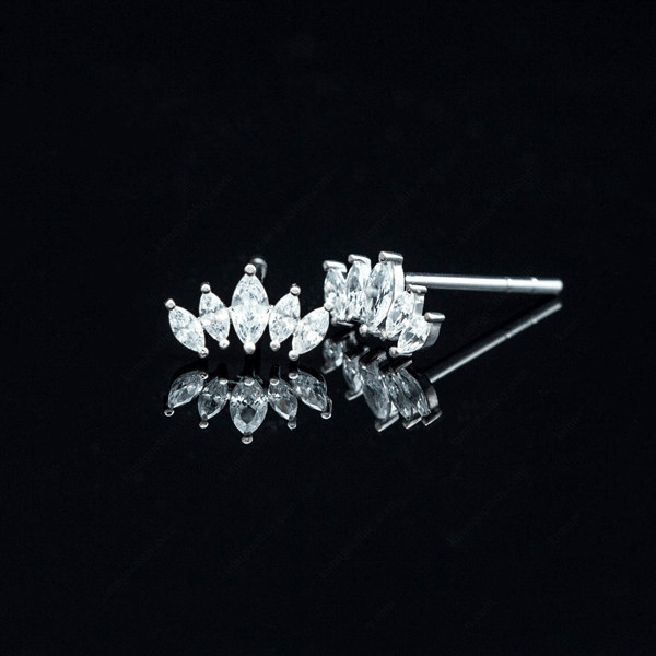 Bông tai bạc B19 hình giọt nước sang trọng