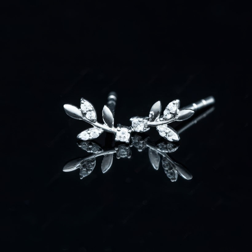 Bông tai B22 thiết kế nữ tính, đính đá