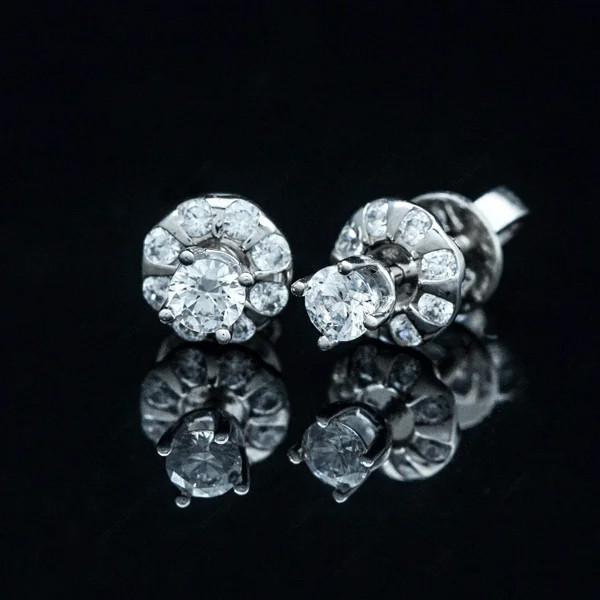 Bông tai nụ B62-PK4 vàng 14K, thiết kế basic, dễ kết hợp trang phục