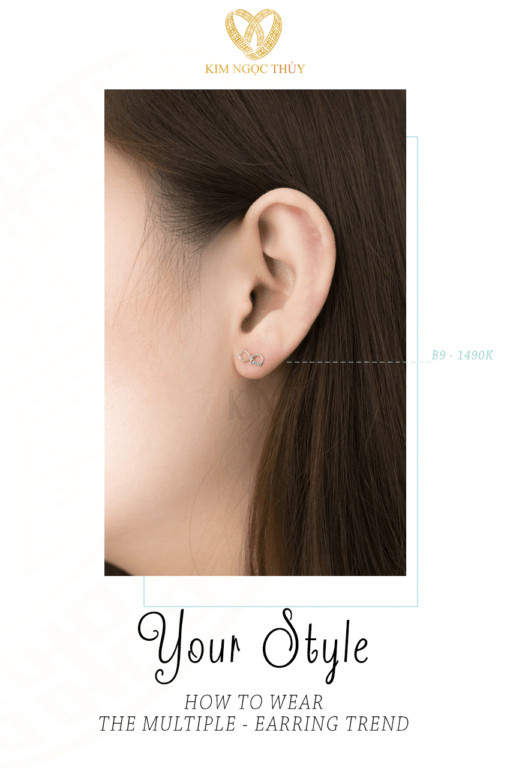 Bông tai B9 thiết kế độc đáo chữ LOVE