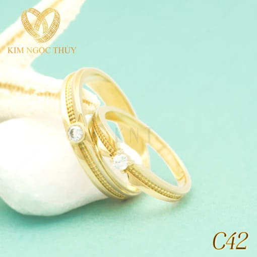 Nhẫn cưới C42 mang đậm phong cách cổ điển