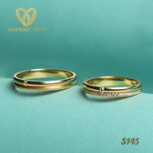 Nhẫn cưới S145 thiết kế sang trọng và hiện đại