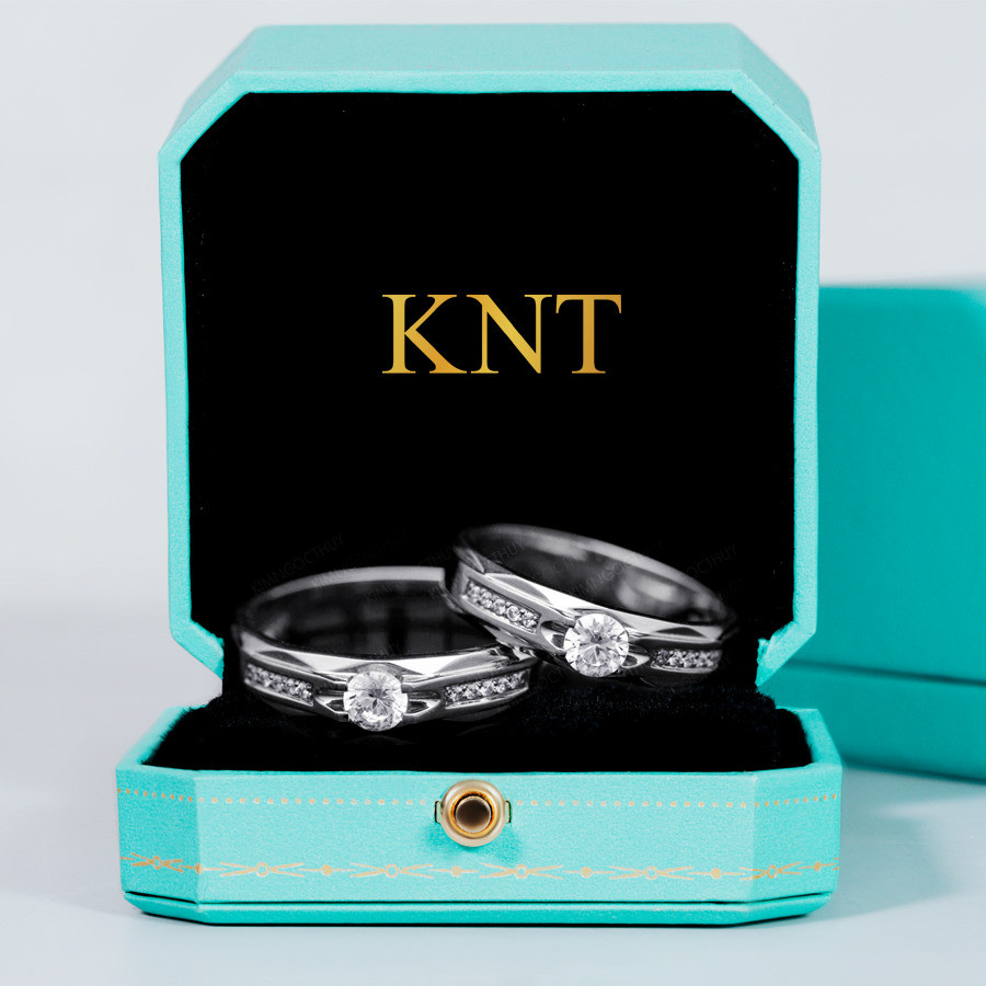 Nhẫn cưới E800 màu vàng trắng