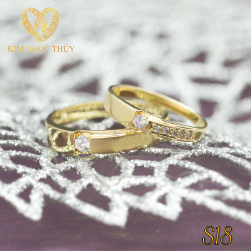 Nhẫn cưới S18 nhẫn nam đơn giản mạnh mẽ