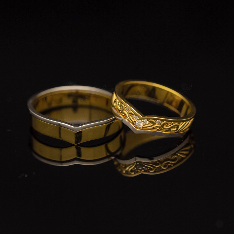 Nhẫn cưới CL25 thiết kế độc đáo và nổi bật
