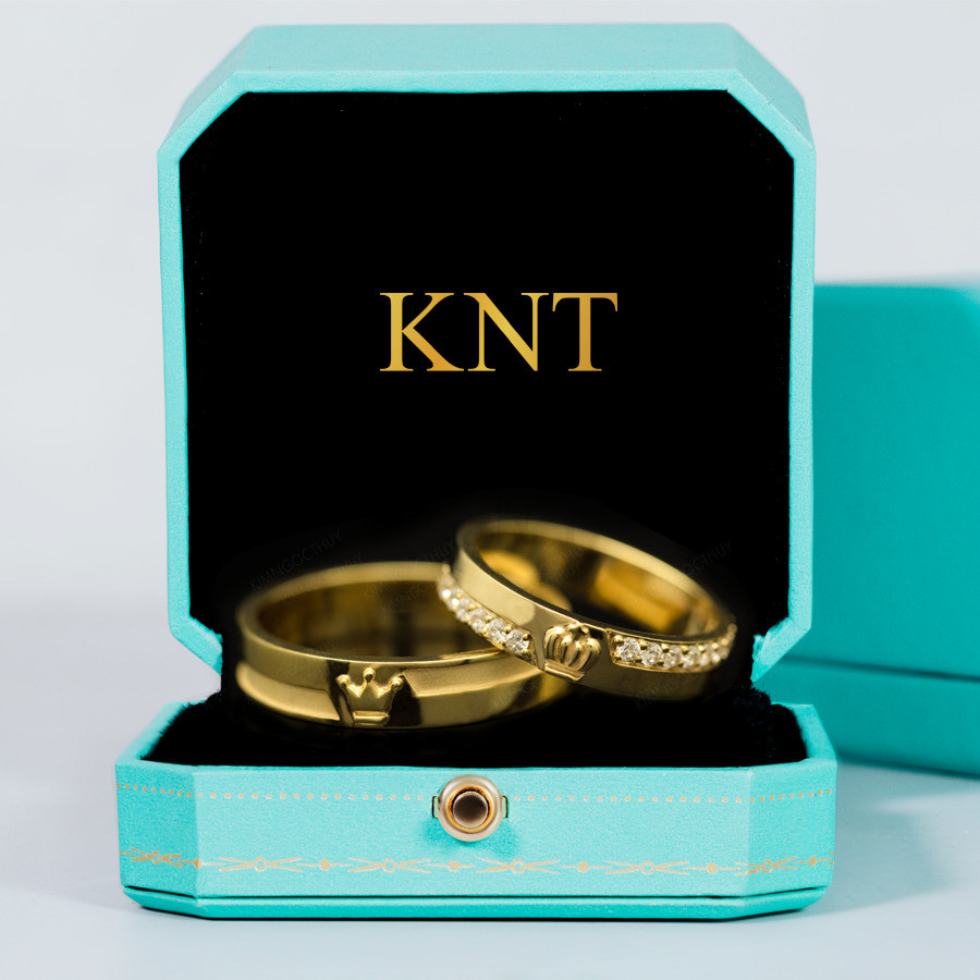 Nhẫn cưới CL43 màu vàng vàng quý phái