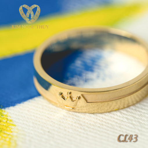 Nhẫn cưới CL43 của nam thiết kế tối giản và mạnh mẽ