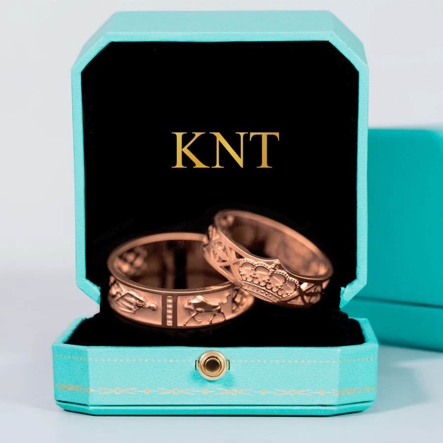 Nhẫn cưới CL53 bản to cá tính