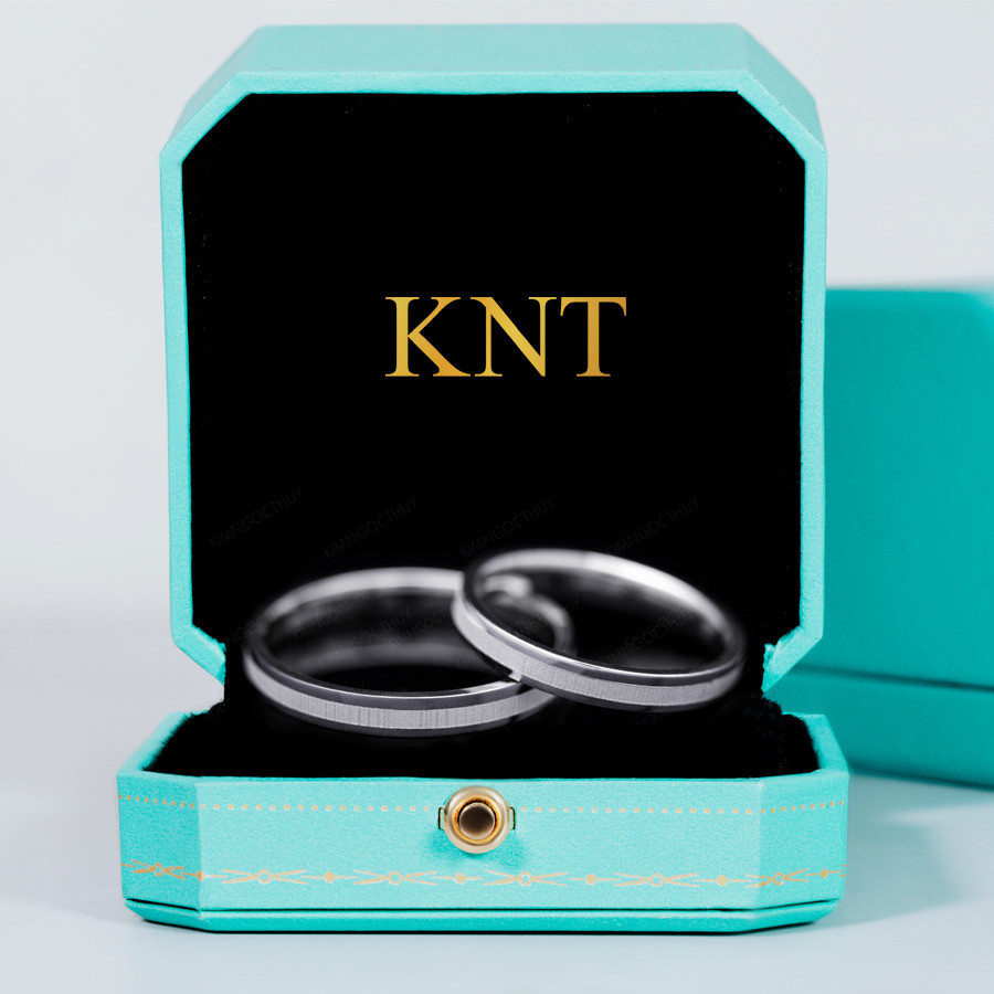 Nhẫn cưới H55 thiết kế bản nhỏ thanh lịch, dễ phối đồ