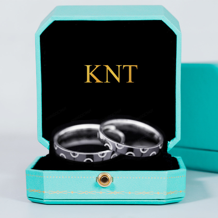 Nhẫn cưới H54 thiết kế đồng điệu cả nhẫn nam và nhẫn nữ