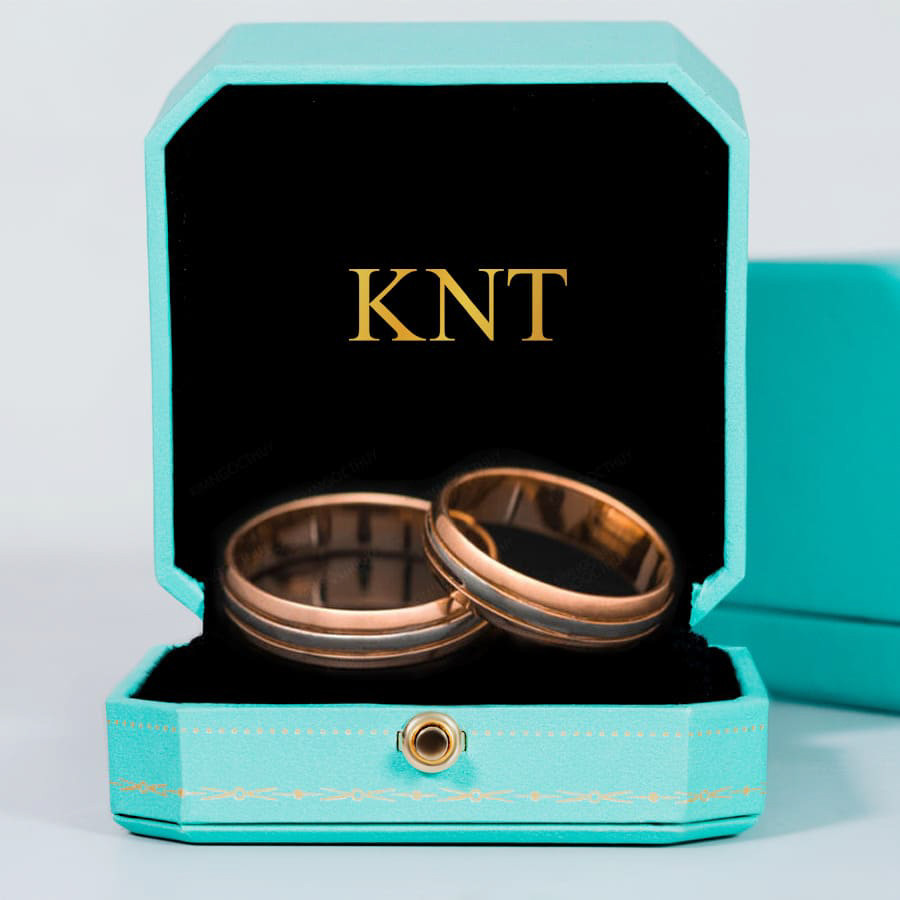 Nhẫn cưới A99 màu vàng hồng lạ mắt