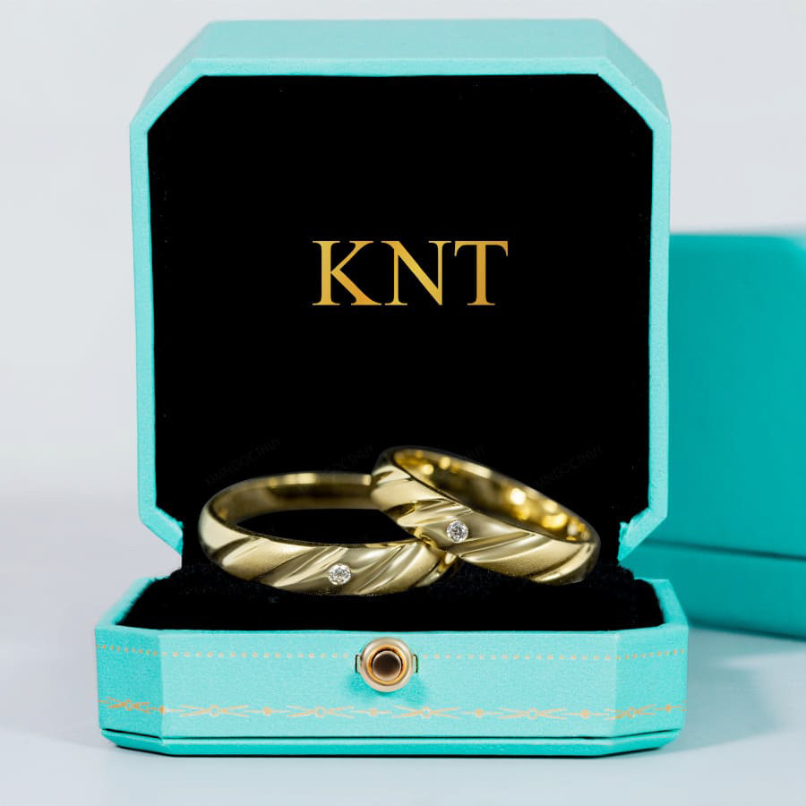 Nhẫn cưới E19 màu vàng sang trọng