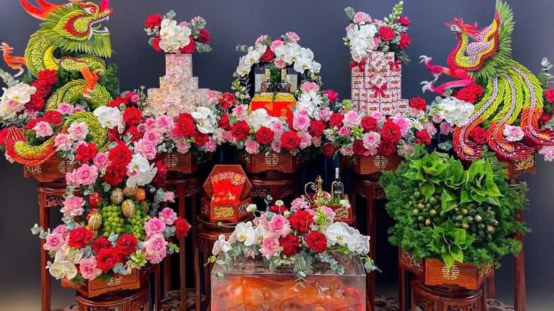 Mâm quả cưới miền Nam hướng đến sự đầy đủ và mong ước sung túc