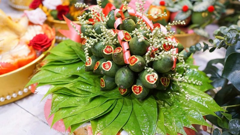 Mâu trầu cau thường được xếp ở vị trí đầu tiên trong bộ sính lễ