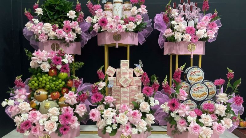 Mâm quả cưới miền Trung thường là 6 tráp linh hoạt