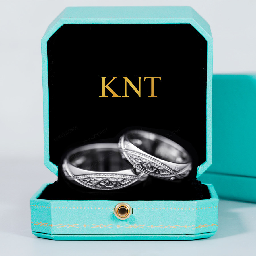 Nhẫn cưới J89 nhẫn nữ đính đá nhỏ tinh tế