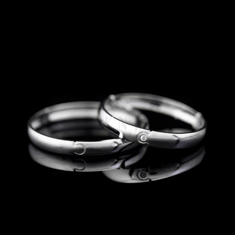 Nhẫn cặp vàng CV33, thiết kế mảnh ghép, phong cách hiện đại